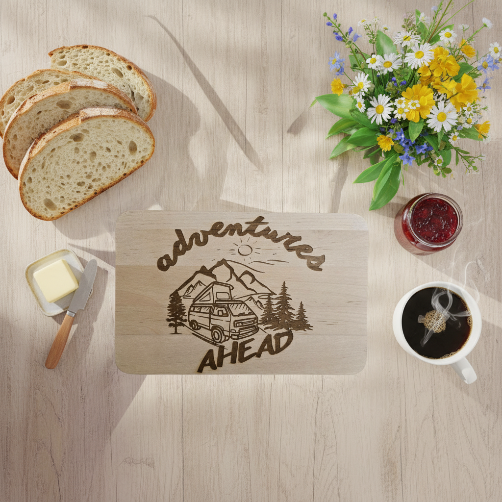 Frühstücksbrettchen mit Frühstück