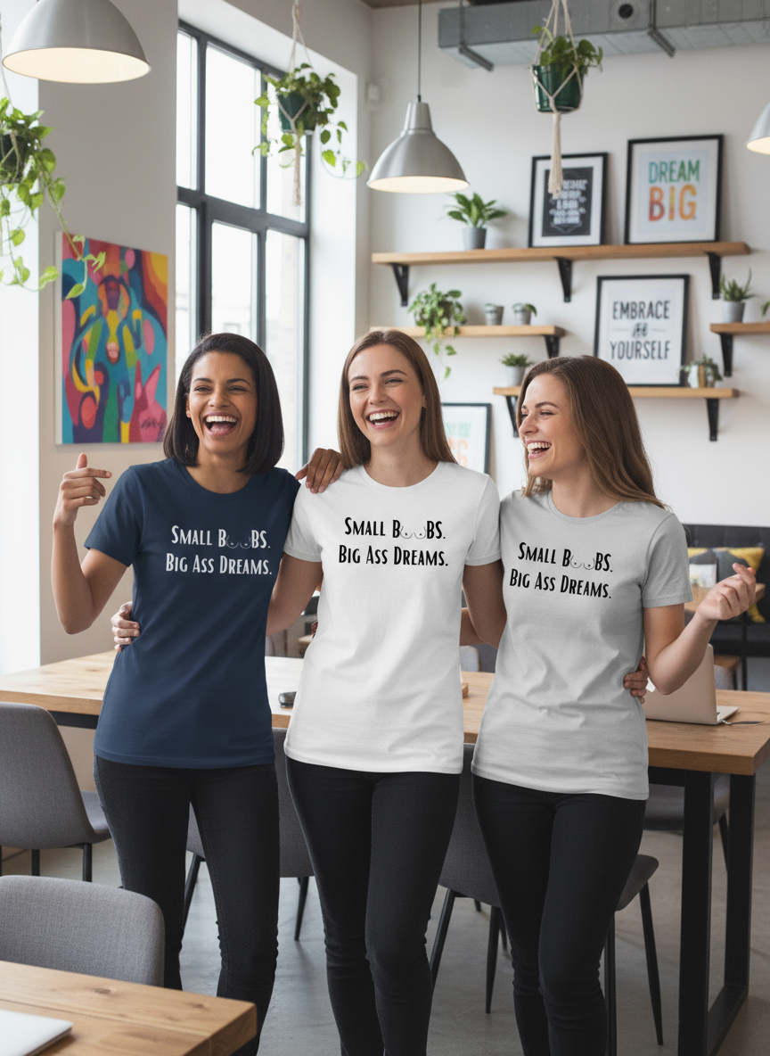 Frauen mit Small Boobs Big Ass Dreams T-Shirts