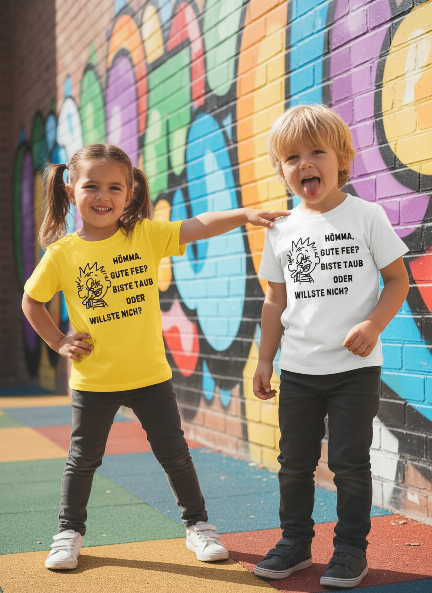 Freche Kinder in T-Shirts