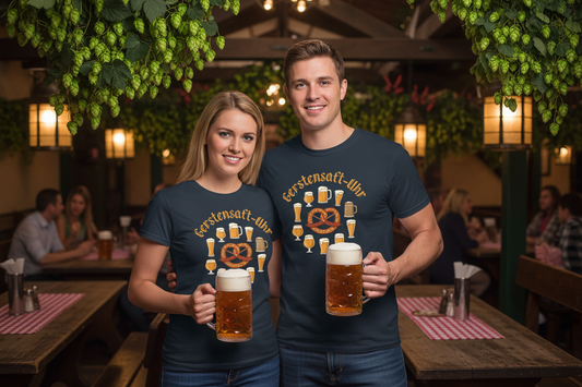Gerstensaft-Uhr T-Shirts Produktfoto
