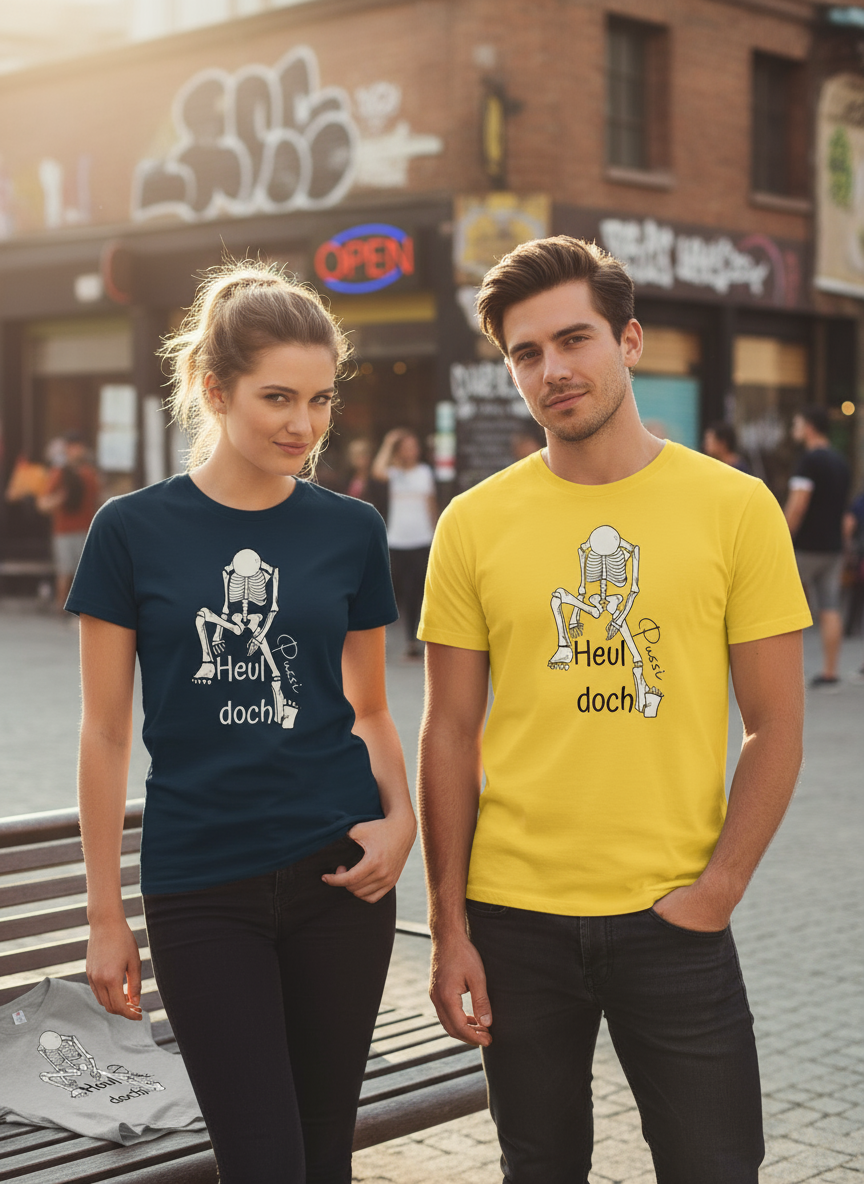 Heul doch Pussi T-Shirt Lifestyle Produktfoto