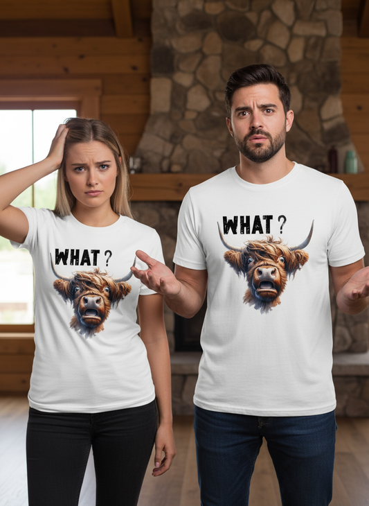 Highland Kuh T-Shirt Produktbild - What?!