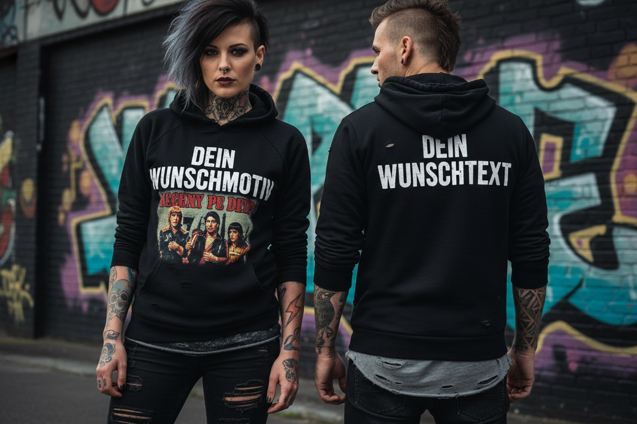 Hoodie mit Wunschmotiv - Close-up Rock Style