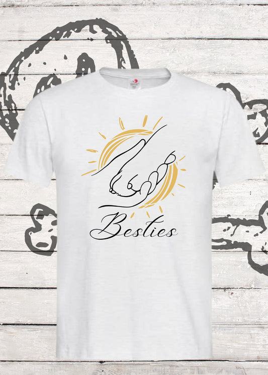 🐾 Unisex T-Shirt Besties - Hundepfote & Hand Freundschaft 💕