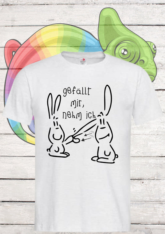 😂 Unisex T-Shirt 'Gefällt mir, nehm ich' - Witziger Spontan-Spruch