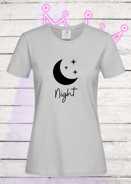 🌙 Damen T-Shirt Night - Mondschein & entspannte Abende ✨