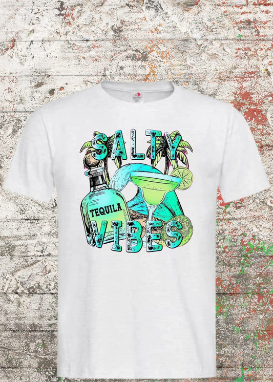 UnisexT-Shirt 'Salty Vibes' - Lustiges  Statement Shirt aus 100% Baumwolle