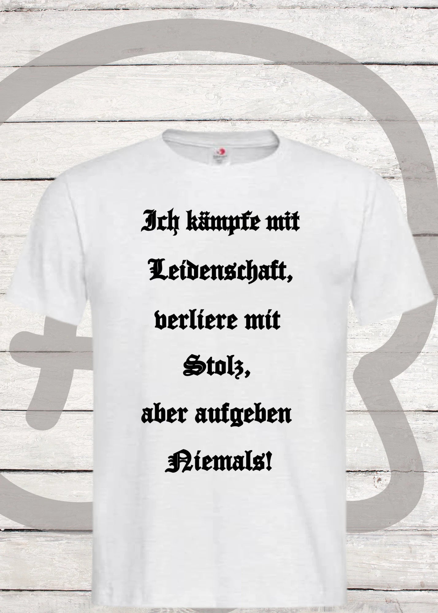 💪 T-Shirt 'Ich kämpfe mit Leidenschaft verliere mit Stolz aber aufgeben niemals' 🔥 - Motivations-Shirt 🏆