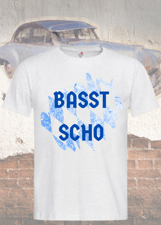 👍 Basst scho T-Shirt 😄 Bayerisches Geschenk mit Spruch | Unisex 🎁
