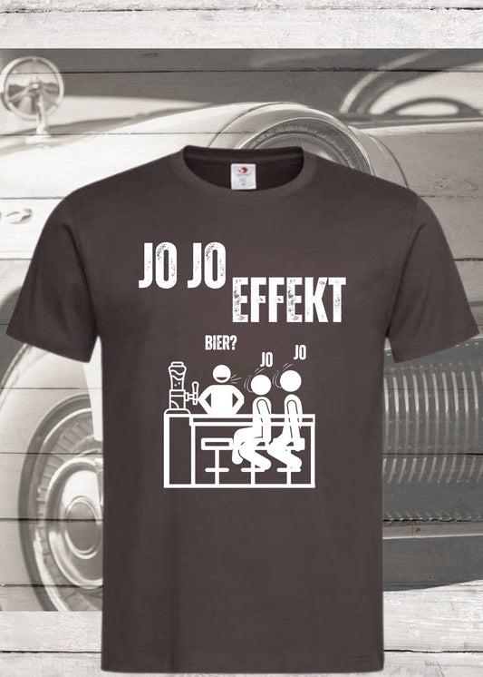 🍺 Herren T-Shirt JO JO Effekt - Biertrinker Shirt 😂 Witziges Geschenk Geburtstagsidee