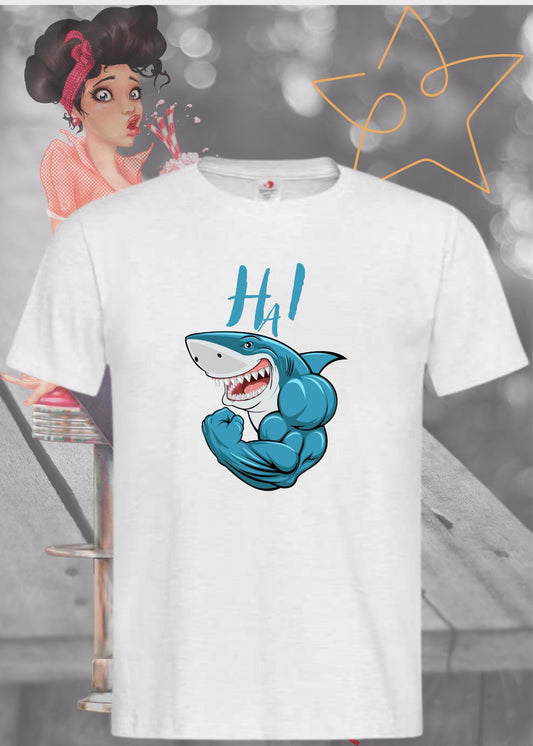 🦈 Unisex T-Shirt 'Hai Hi' 👋 | Lustiges Meerestier Fun-Shirt