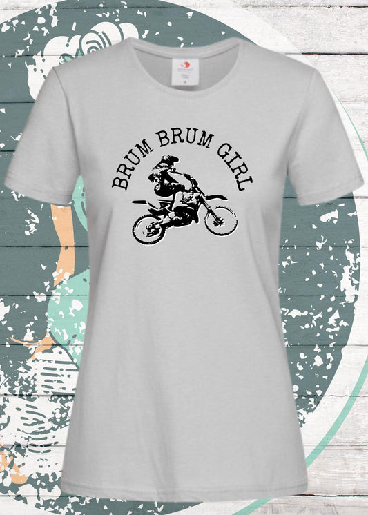 🛵💨 Damen T-Shirt Brum Brum Girl - Moped Cruiserin! 🏍️