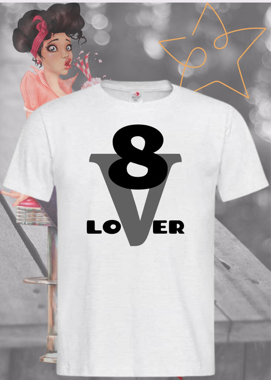 🏁 Unisex T-Shirt 'V8 Lover' - Motorsport Engine Shirt 🚗