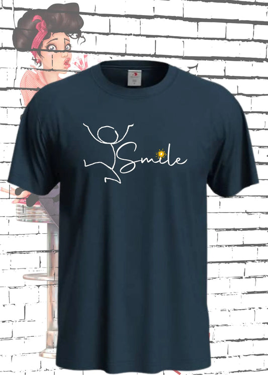 😊 Smile T-Shirt - Witziges Geschenk für gute Laune 🎁 Freizeit & Geburtstag ✨