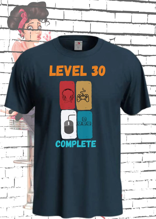 🎮 T-Shirt 'Level 30' 🎂 - 30er Geburtstag Gamer-Shirt für Levelaufsteiger 😂