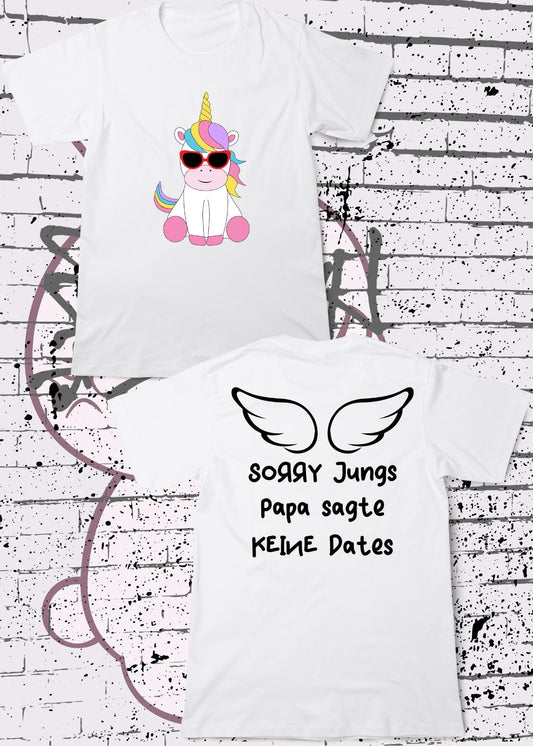 😂 Kinder T-Shirt Sorry Jungs Papa sagte keine Dates 👨‍👧 Lustiges T-Shirt Geschenkidee 🎁 Witziges T-Shirt mit Spruch 👕 in vielen Farben