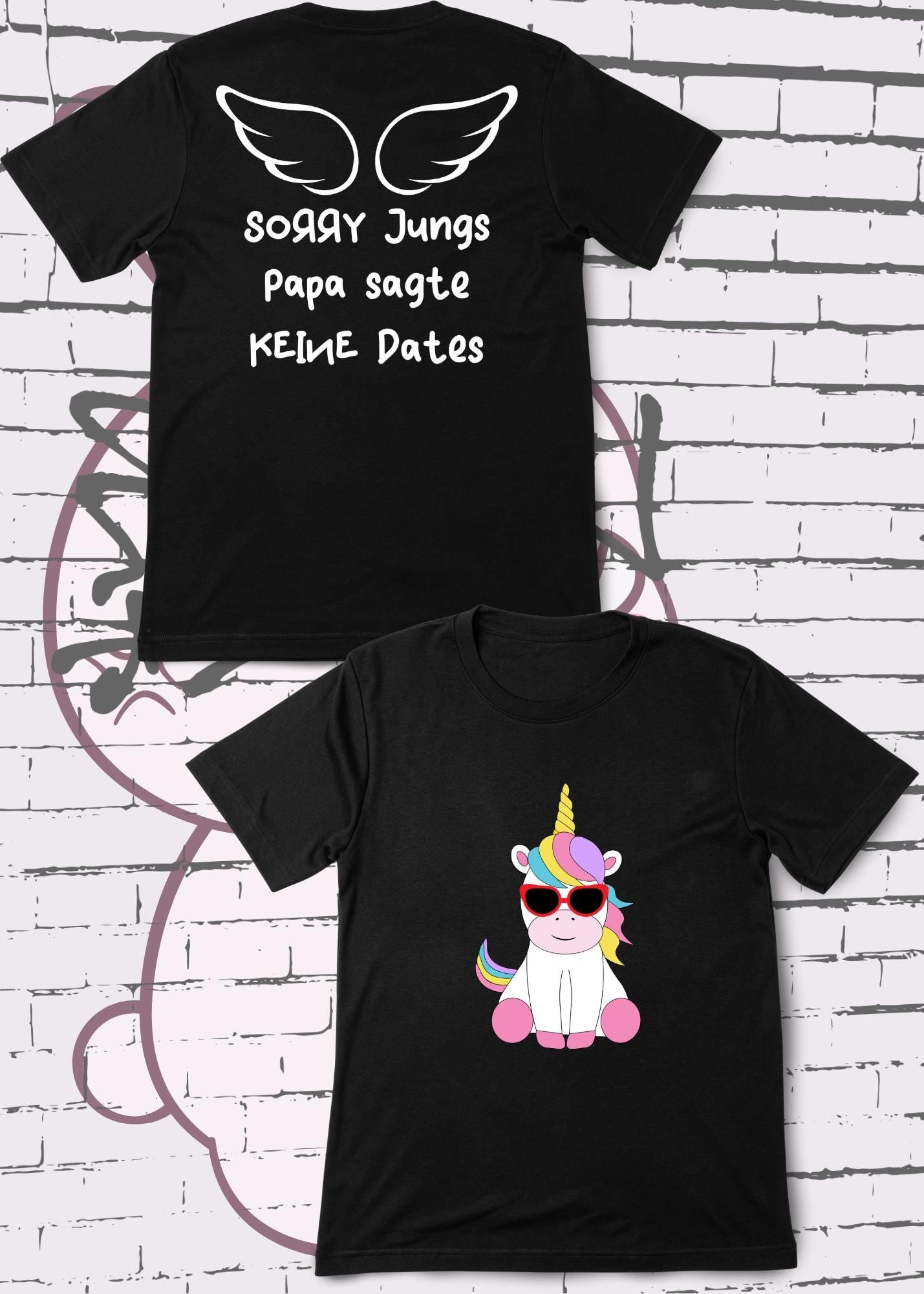 😂 Kinder T-Shirt Sorry Jungs Papa sagte keine Dates 👨‍👧 Lustiges T-Shirt Geschenkidee 🎁 Witziges T-Shirt mit Spruch 👕 in vielen Farben