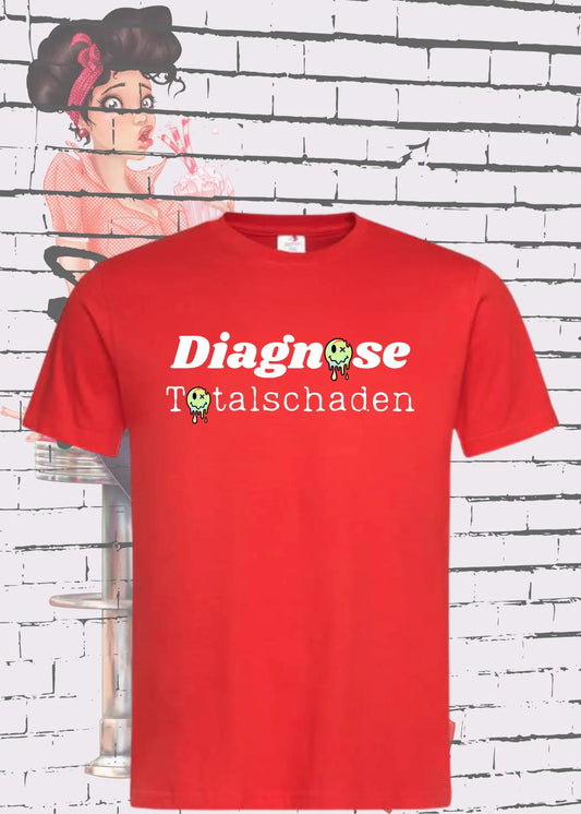 🩺💥 Unisex T-Shirt 'Diagnose Totalschaden' - Lustiges Medizin Statement Shirt
