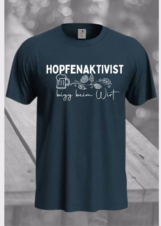 🍺🌾Herren T-Shirt 'Hopfenaktivist bigg beim Wirt' - Witziges Bier-Shirt Geschenkidee 😂