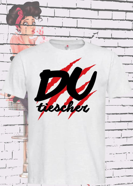 Du tiescher - Berliner Dialekt Unisex T-Shirt mit frechem Spruch
