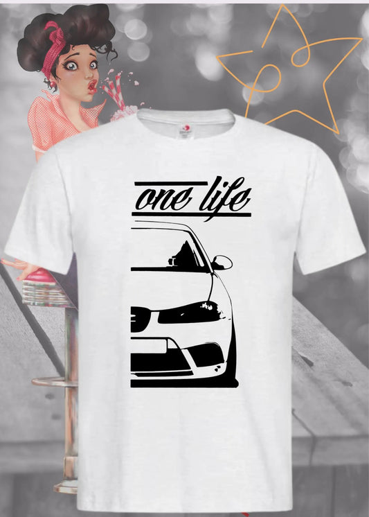 🚗 Unisex T-Shirt 'One Life Car' 🏁 | Auto-Liebhaber Statement Shirt