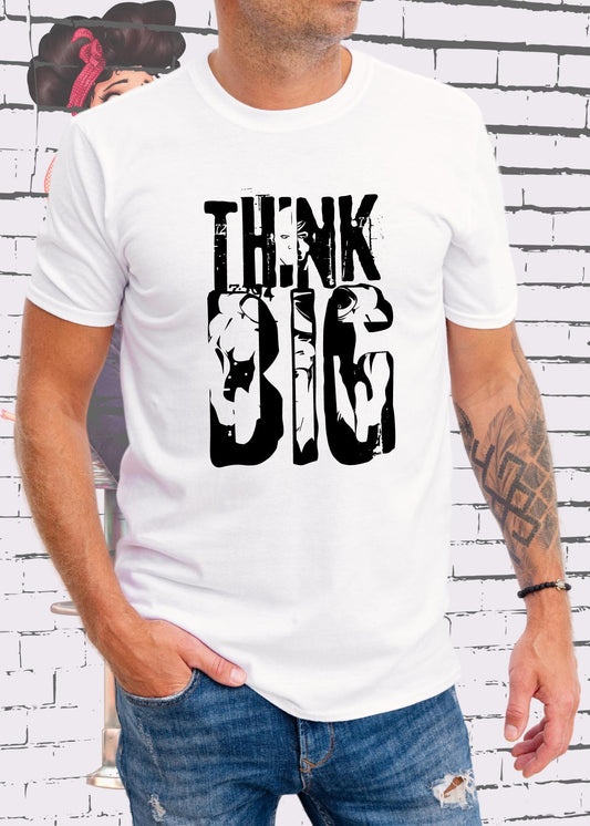 💪 Herren T-Shirt Think Big - Motivations-Shirt mit Statement 🚀