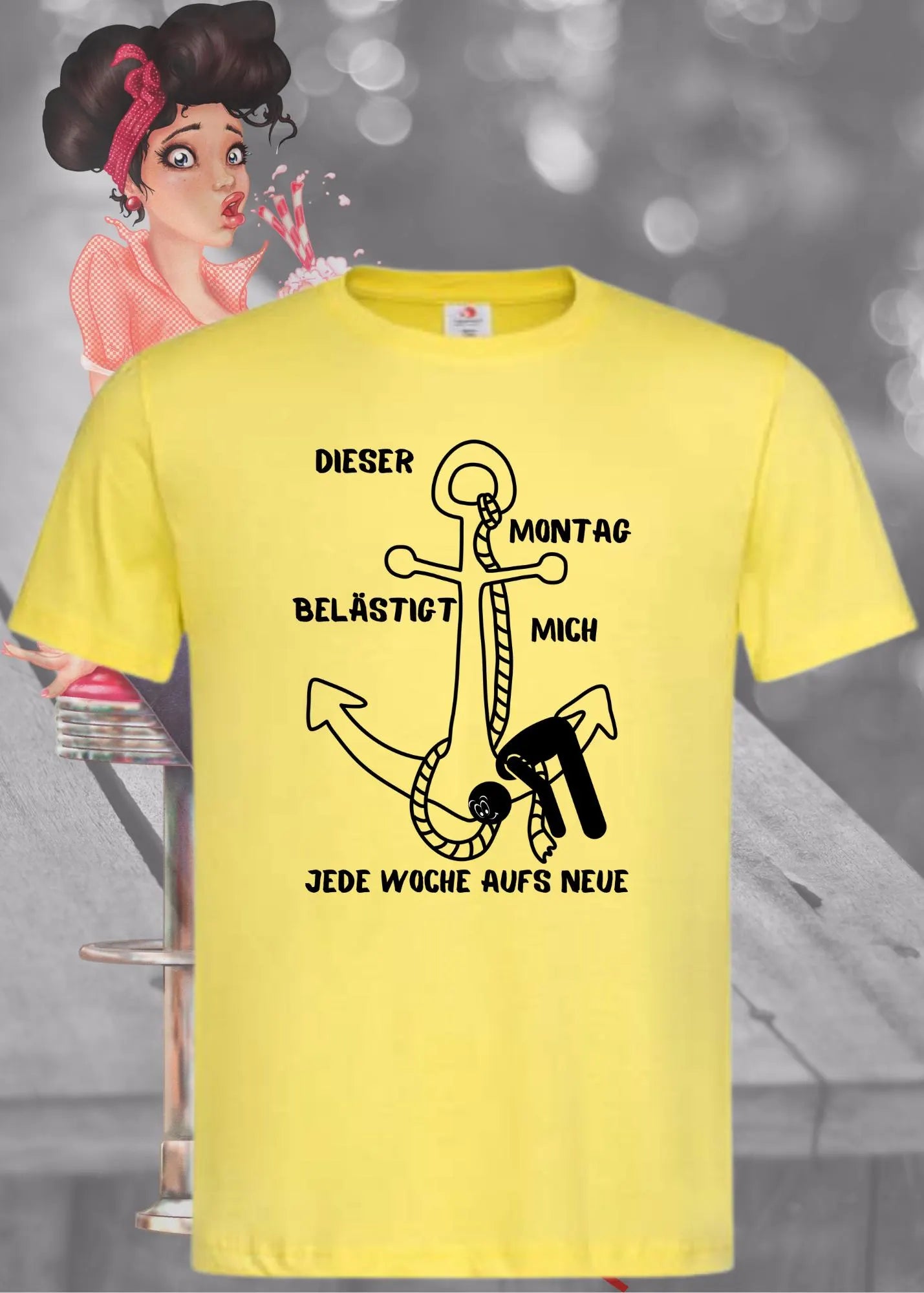 😩Unisex T-Shirt 'Dieser Montag belästigt mich immer wieder aufs Neue' 📅 - Witziges Anti-Montag Shirt 😂