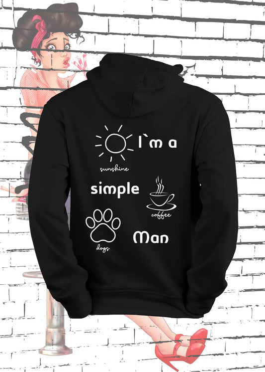 ☀️ Hoodie I'm a simple Man - Sonne, Kaffee und mein Hund 🐕 Gassi-Geh Hoodie
