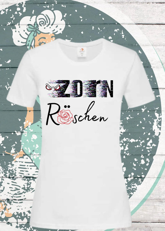 😤🌹 Damen T-Shirt Zornröschen - Märchenhaft zornig! 👑