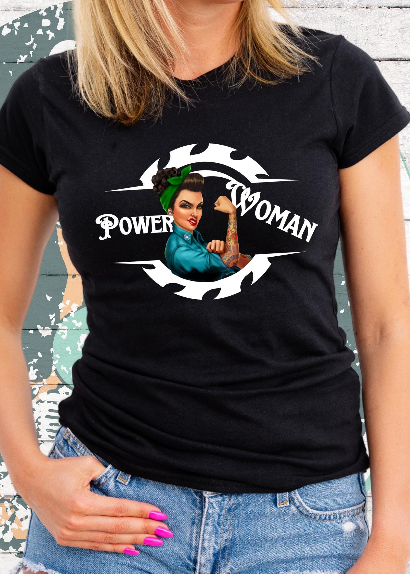 Damen T-Shirt Power Woman - Starke Frauen Statement Shirt