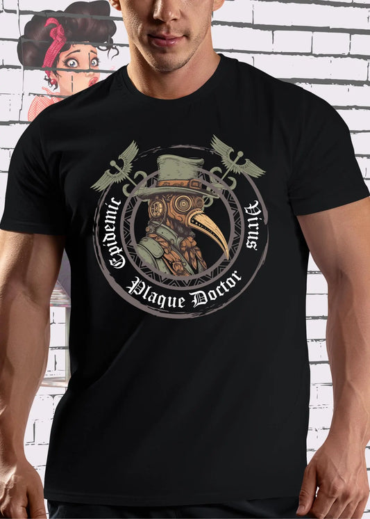 🩺 Unisex T-Shirt 'Plague Doctor Epidemic Virus' - Historisches Design Shirt ⚕️