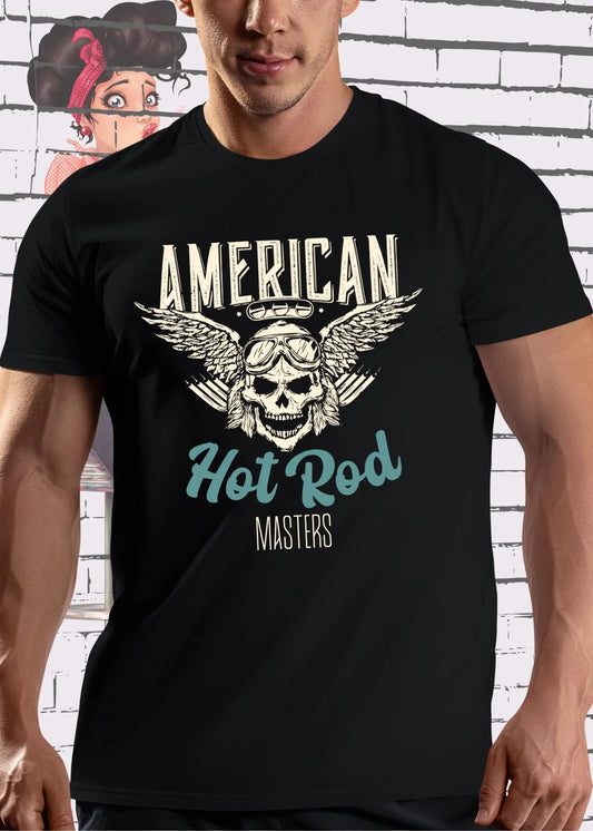 🏁 Unisex T-Shirt 'American Hot Rod Masters' - Vintage Car Shirt 🚗