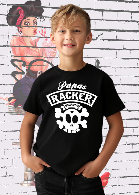 👶 Kinder T-Shirt 'Papas Racker - Unbezahlbar' 💝 Süßes Geschenk