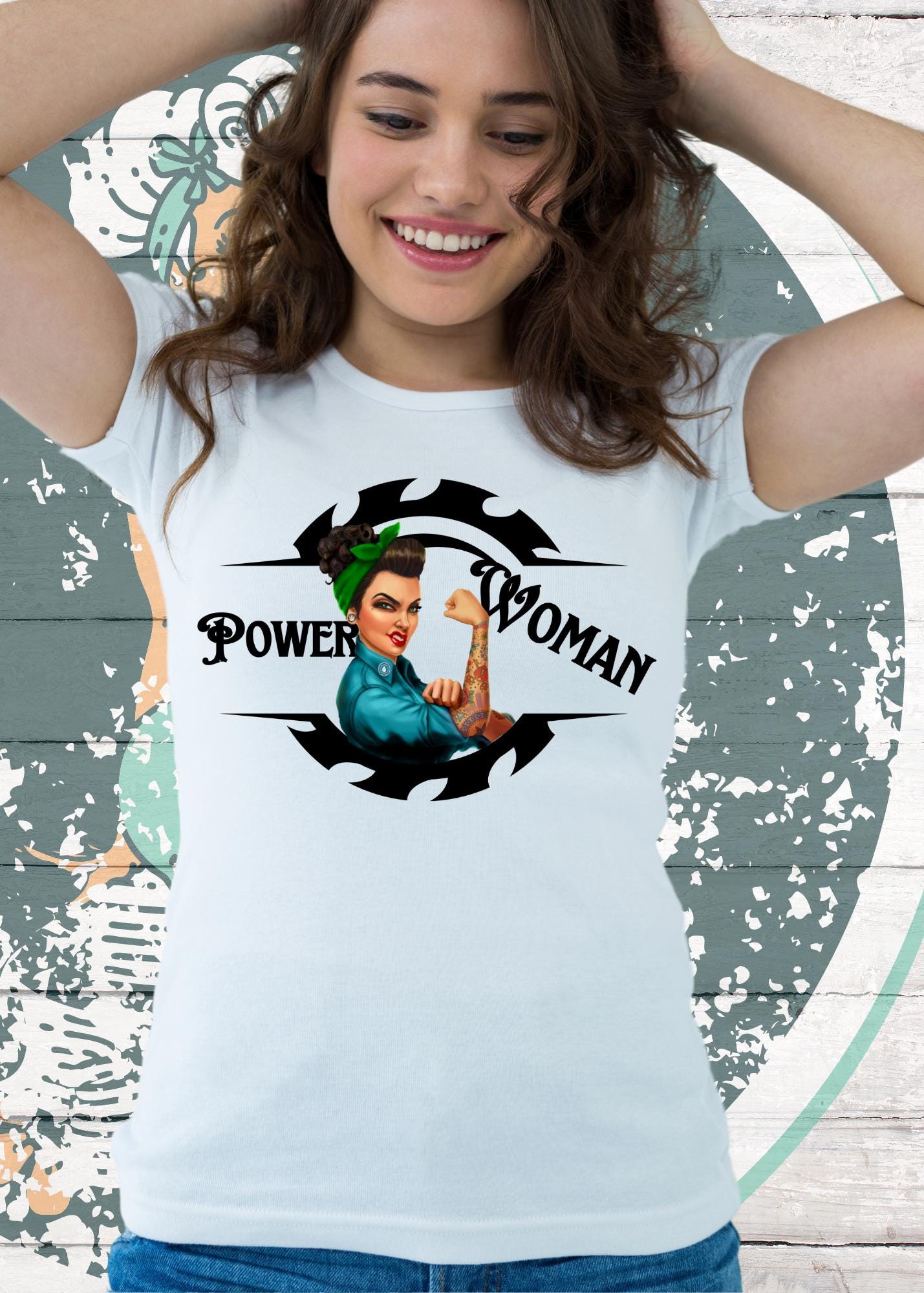 Damen T-Shirt Power Woman - Starke Frauen Statement Shirt