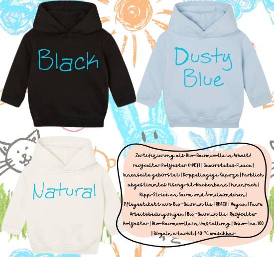 Baby Hoodie 'Trouble' für Jungs 6-24 Monate - Geschenkidee Babyboy Kapuzenpulli