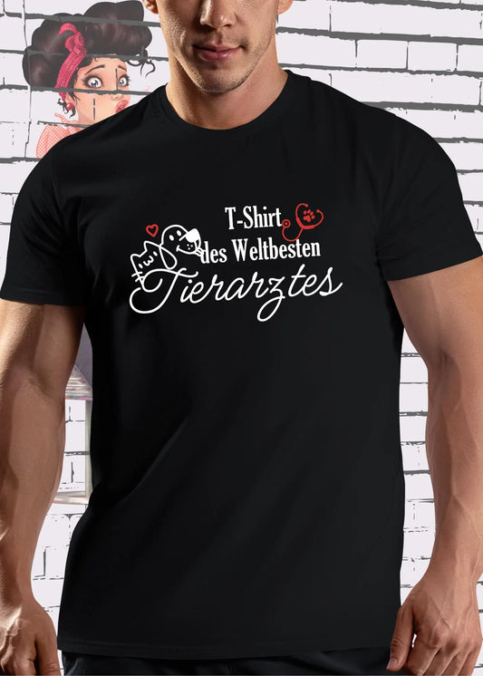 🩺 T-Shirt des Weltbesten Tierarztes - Herren Geschenkidee mit Spruch 👨‍⚕️