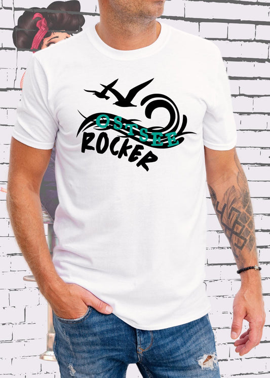 🌊 T-Shirt 'Ostsee Rocker' - Norddeutschland Geschenk Unisex Küsten-Style