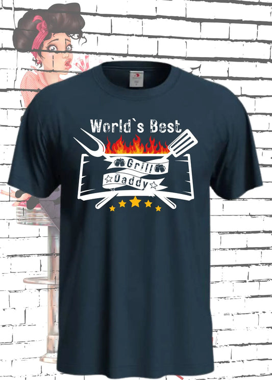 🔥👨‍🍳 Herren T-Shirt World's Best Grill Daddy - Der Grillmeister! 🥩