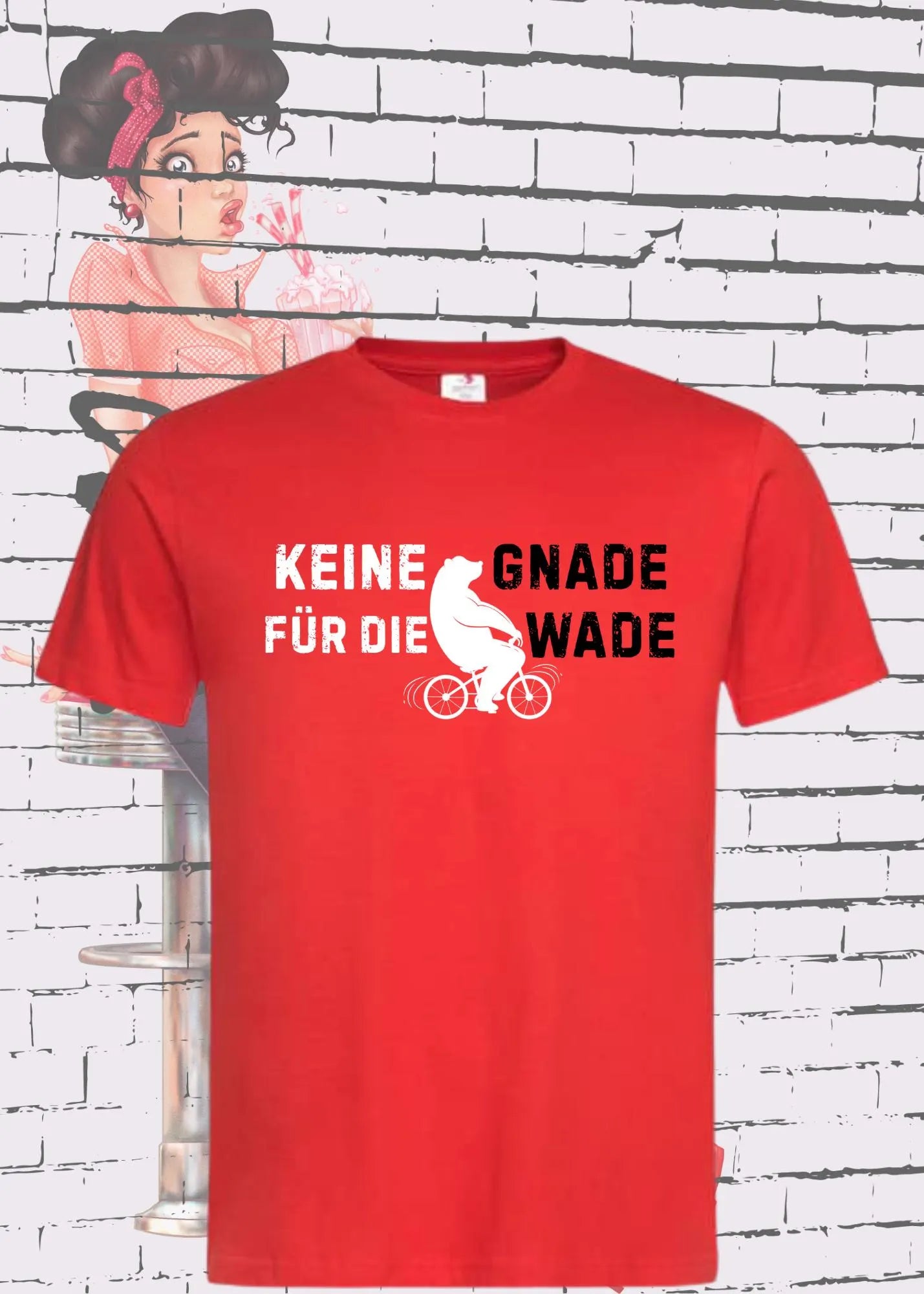 T-Shirt Keine Gnade für die Wade - Geschenkidee T-Shirt - Geschenkidee Geburtstag - Unisex T-Shirt - T-Shirt für Radler