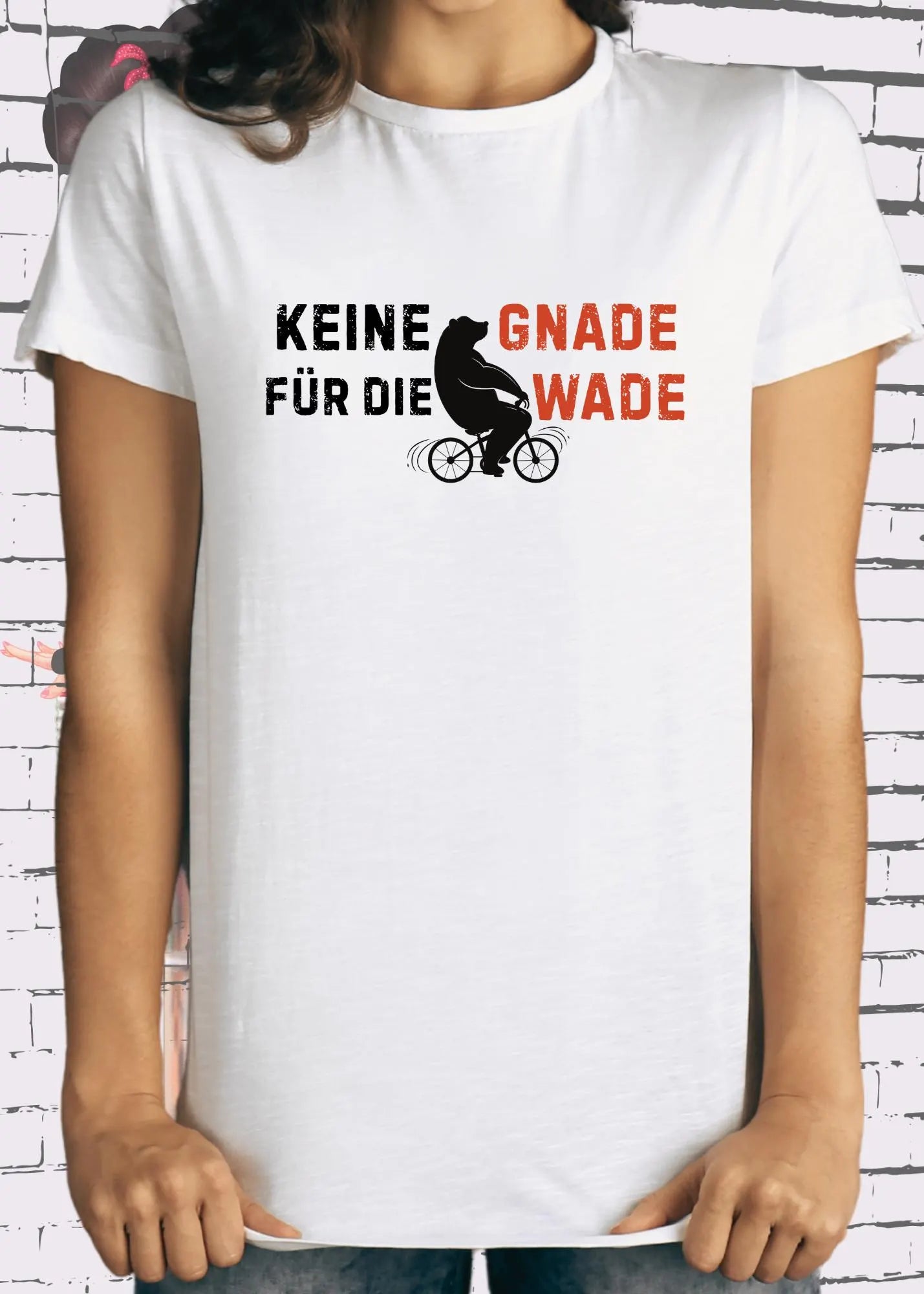 T-Shirt Keine Gnade für die Wade - Geschenkidee T-Shirt - Geschenkidee Geburtstag - Unisex T-Shirt - T-Shirt für Radler