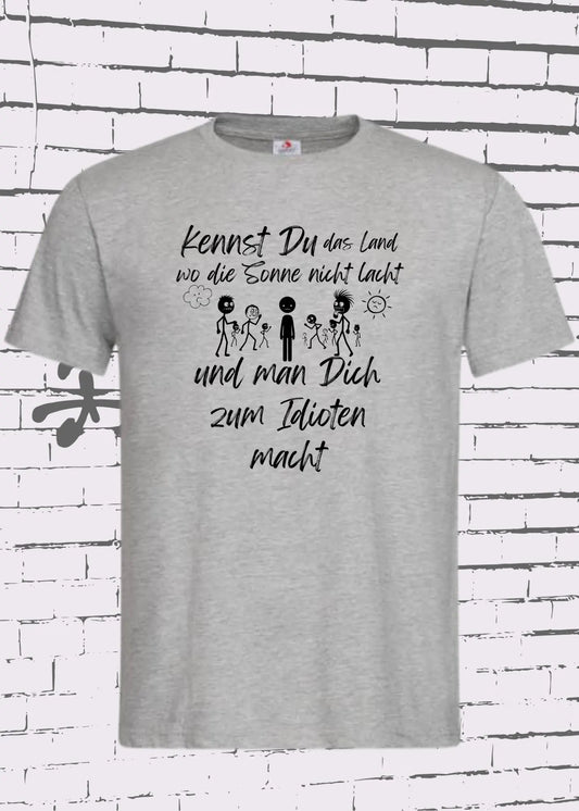 🌧️ Unisex T-Shirt 'Kennst du das Land?' - Lustiger Spruch Shirt 😄