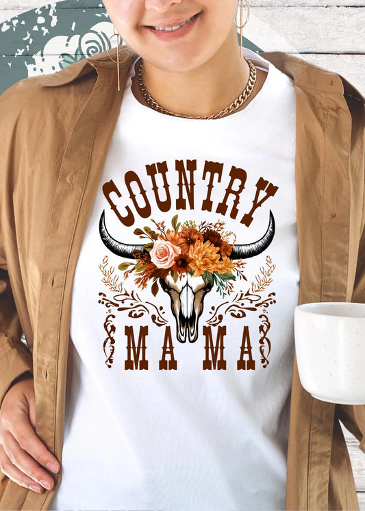 🤠 Country Mama T-Shirt - Freizeit Spruch Shirt für Damen 🌾