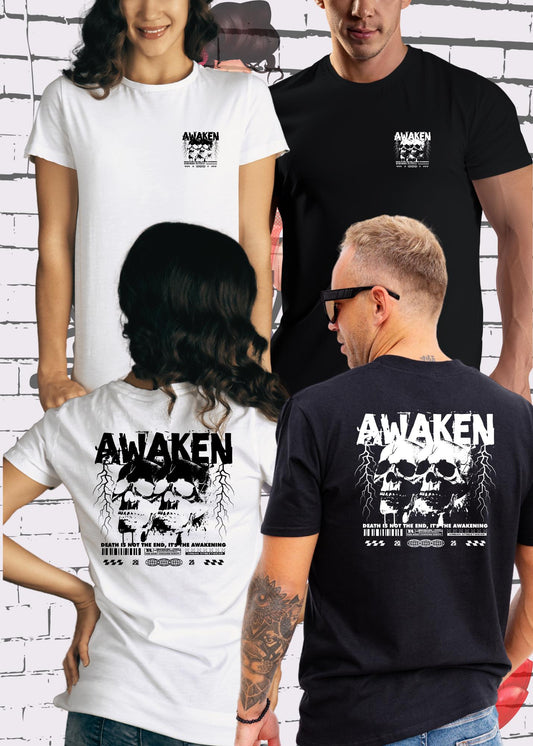💀 Awaken the Death - Gothic Skull T-Shirt mit Totenkopf ⚡