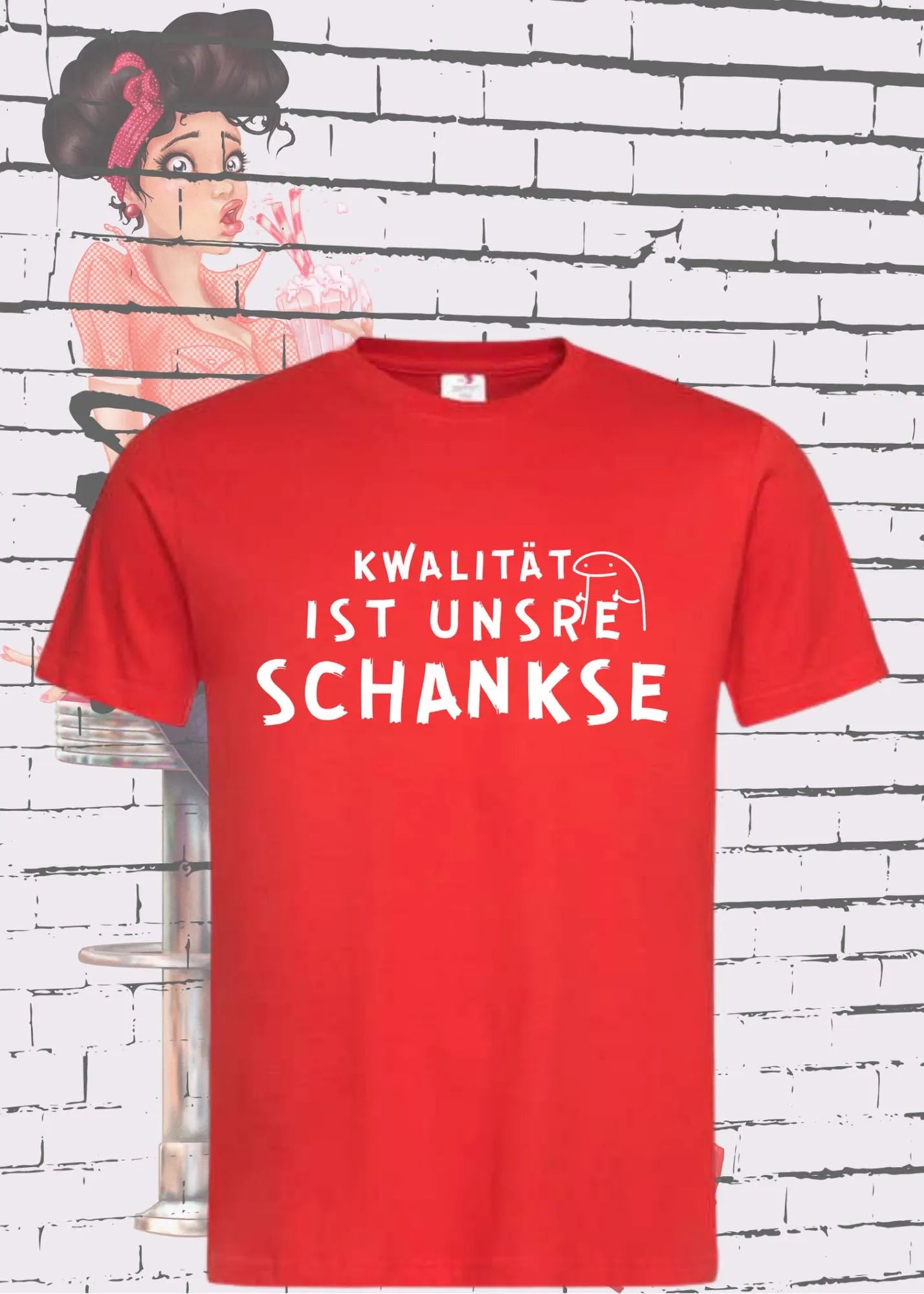 T-Shirt Kwalität ist unsre Schankse Geschenkidee T-Shirt Freizeit T-Shirt Unisex in vielen Farben und Größen