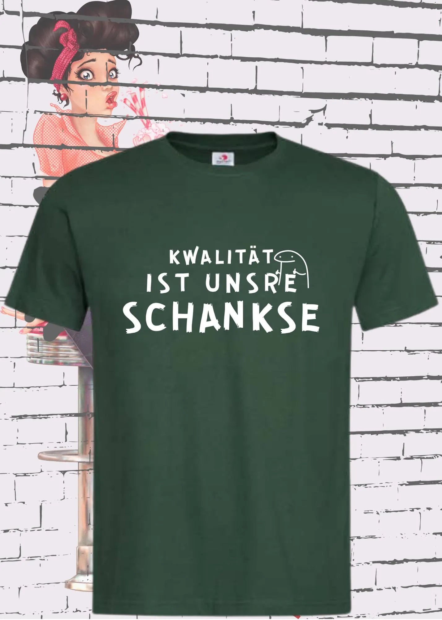T-Shirt Kwalität ist unsre Schankse Geschenkidee T-Shirt Freizeit T-Shirt Unisex in vielen Farben und Größen