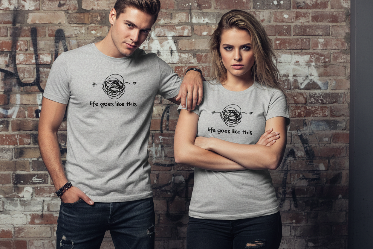 Life Goes Like This Grey – Couple Rock Style