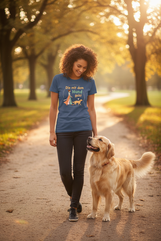 Lifestyle Foto - Die mit dem Hund geht T-Shirt