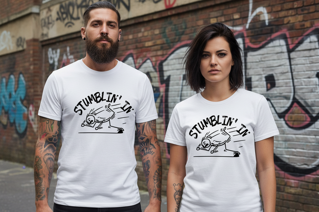 Mann und Frau mit Stumblin' In T-Shirt - Urban Style