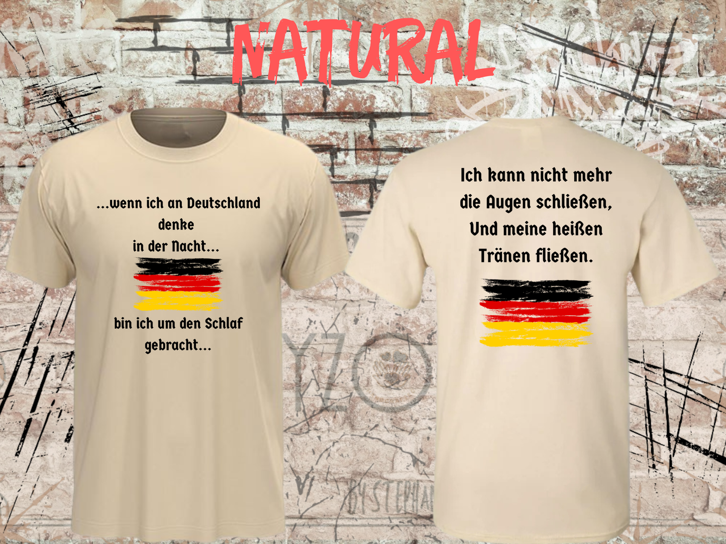 Heinrich Heine T-Shirt „Wenn ich an Deutschland denke“ – Literatur Shirt Unisex