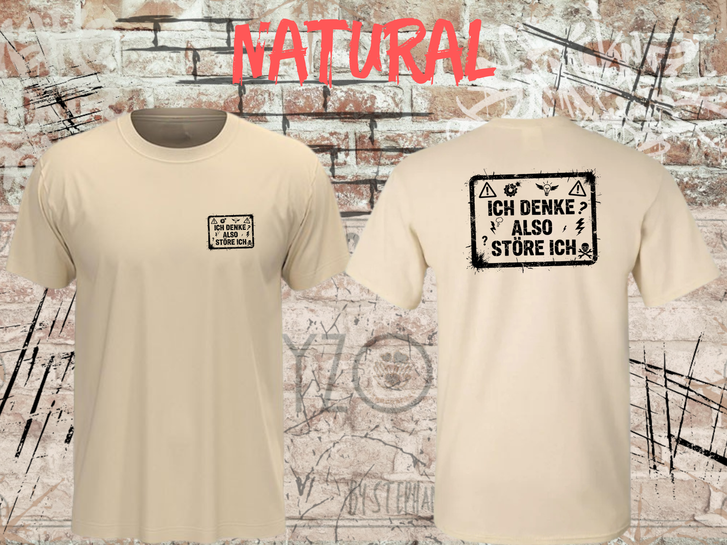 Unisex T-Shirt ich denke, also störe ich